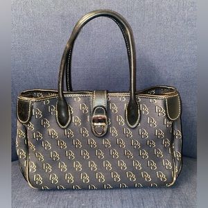 Dooney & Bourke Black and Gold Monogram Bag